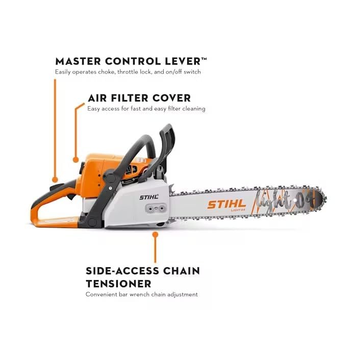 Stihl Cast Iron Chain Saw MS-250 with 20" Bar Light 04 - Image 8