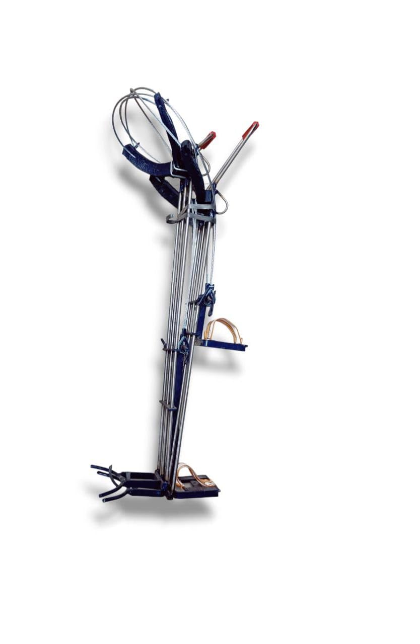 K M Technical PARTS Stainless Steel Coconut Tree Climbing Machine with Three Rod - Heavy Duty - Standing - Image 3