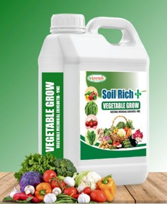 AMRUTH Plant Liquid Biofertilizer Microbial Consortia 5L Healthy Soil & Roots Speed Growth Organic Fertilizer Boosts Yield, Sugar Content,Fights Fungi,for Indoor & Outdoor Plants (Vegetable GROW)