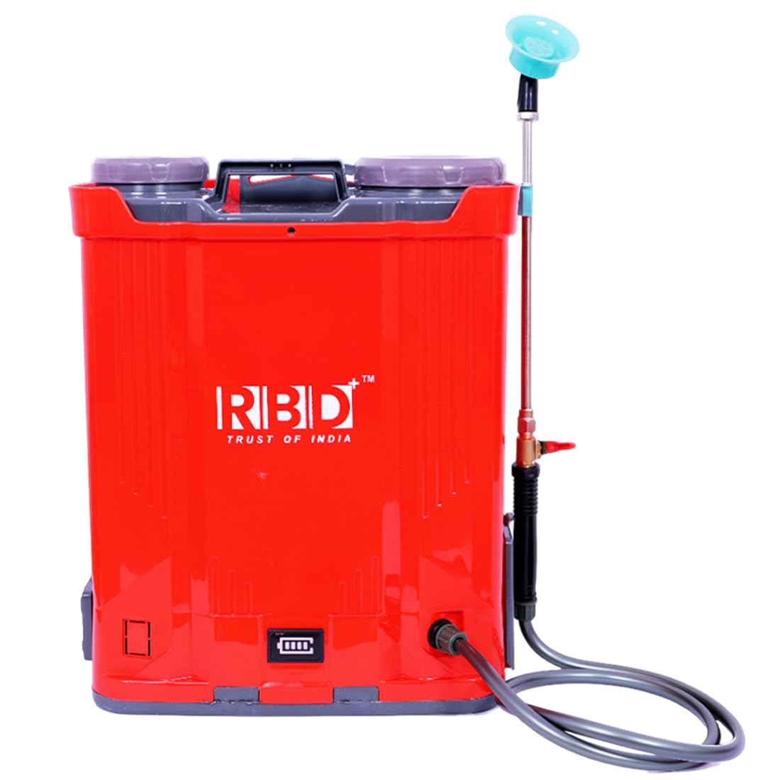 RBD 20 lit Double Motor Battery Sprayer | Heavy Duty Agricultural Spray Pump with Dry Lead Battery | 6 Months Warranty | High Pressure, 12V 12AH Battery Operated, for Farming & Gardening Use