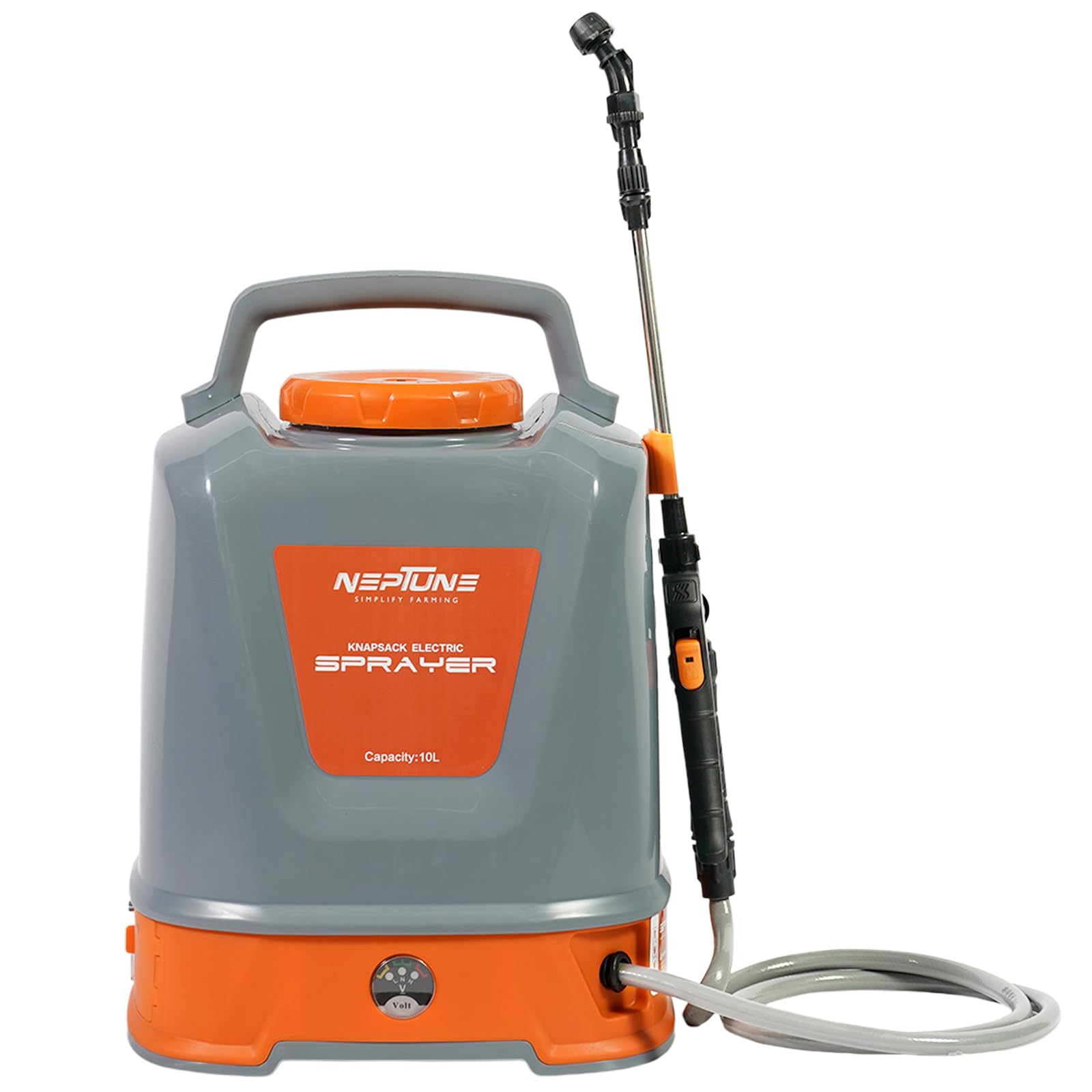 Neptune Simplify Farming Max-10 12V Lithium-Ion Battery Powered Garden Sprayer| With 10 Ltr Tank Capacity| Adjustable Shoulder Strap & Unique Waist Supporting Guard|Multiple Nozzles for Home Gardening