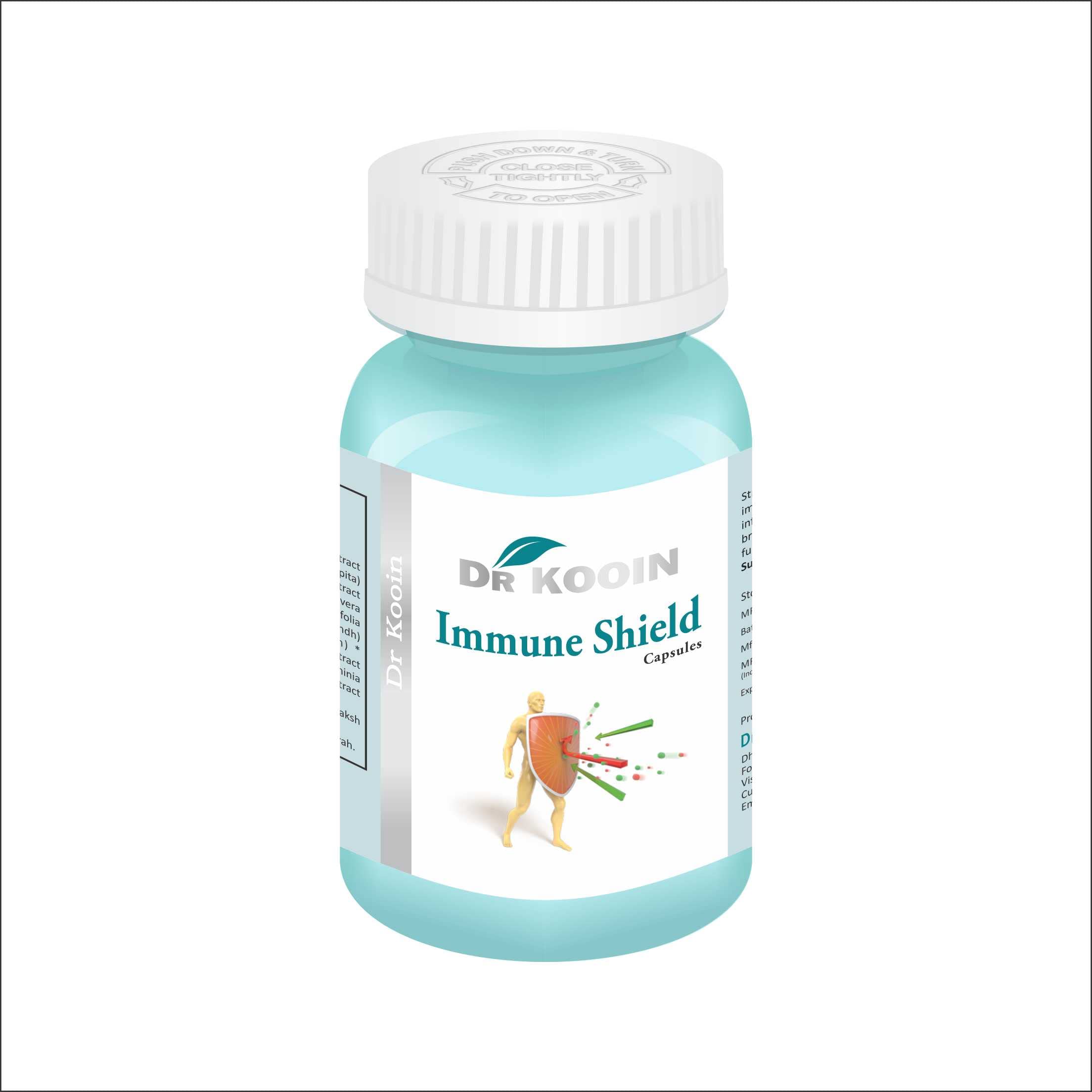 Dr KOOIN Immune Shield Capsules/Ayurvedic Immunity Booster for Both Men & Women - 60 Capsules (Pack of 1)