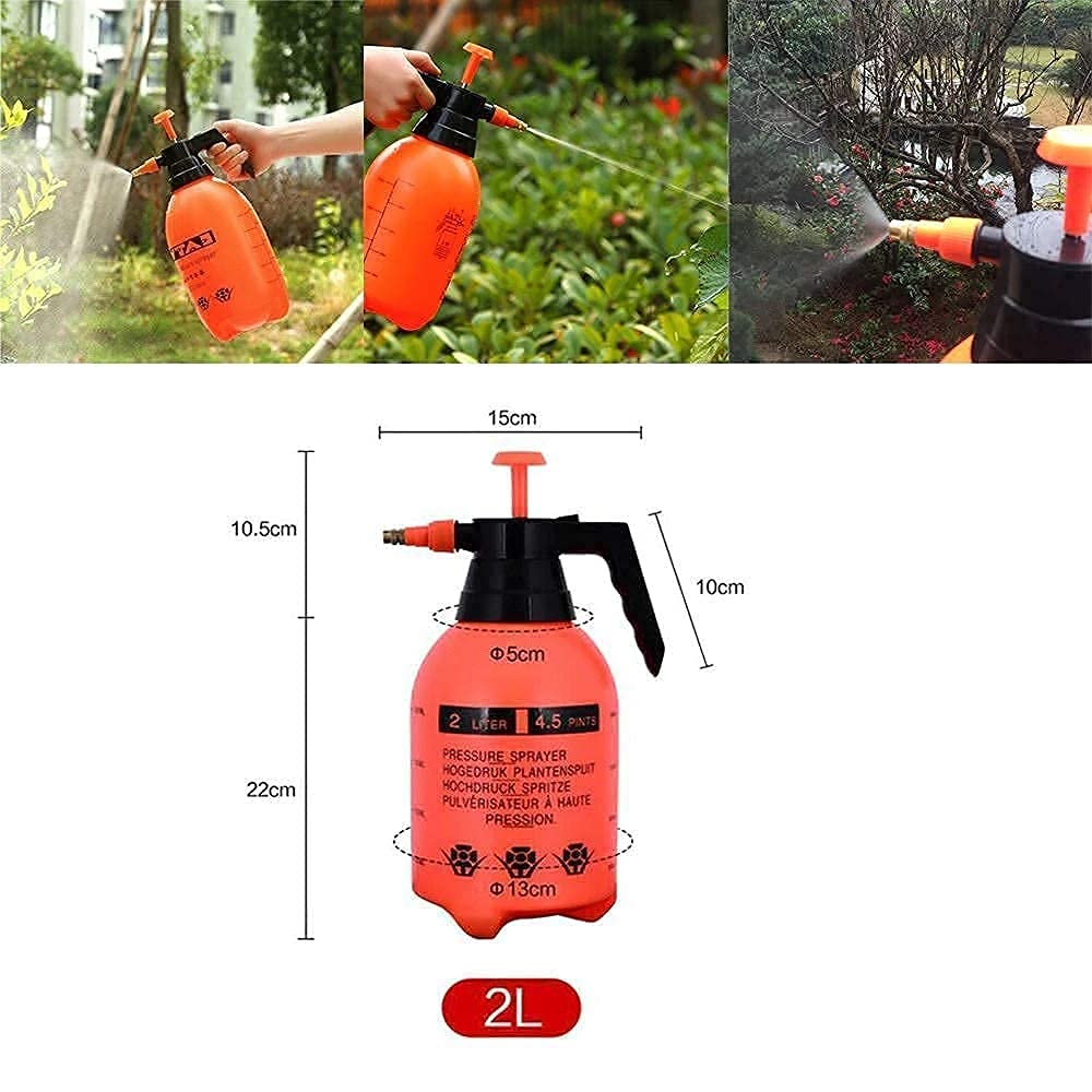 Sajag Garden Pump Pressure Sprayer Lawn Sprinkler Water Mister Spray Bottle for Herbicides, Pesticides, Fertilizers, Plants Flowers 2 Liter Capacity -Spray Bottle Plant Water | Lawn Sprinkler | Water Mister |(Multicolor) - Image 7