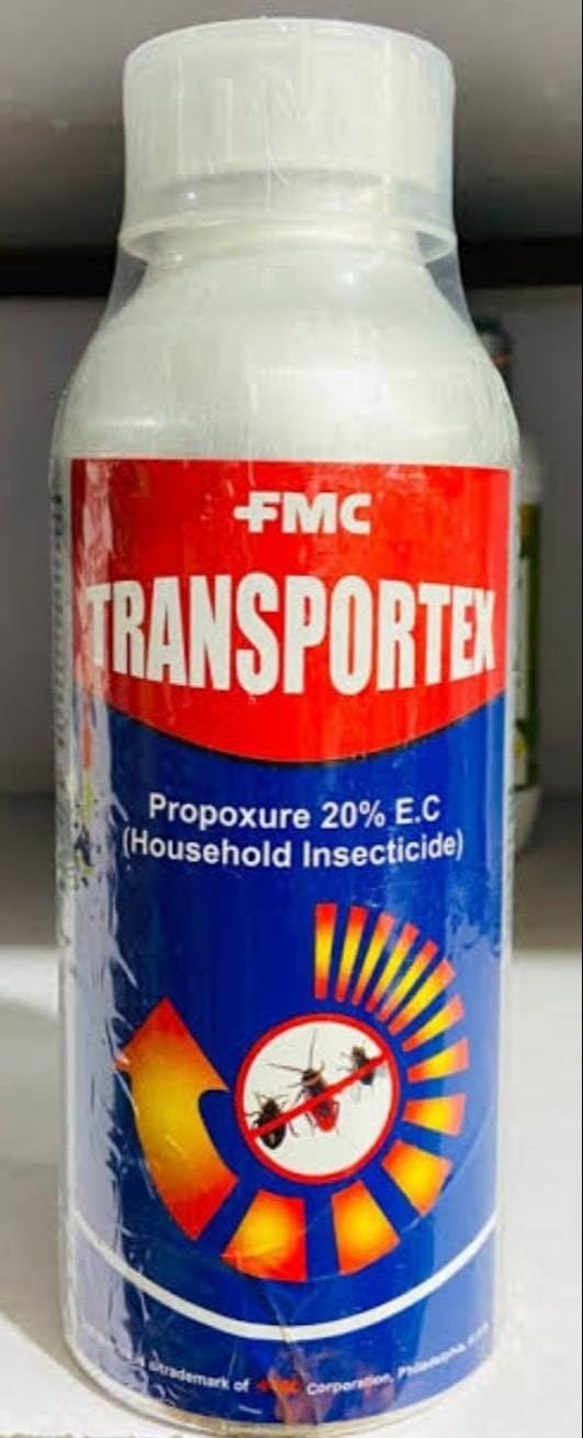 FMC Transportex Propoxur 20% EC Household Insecticide, 1 Litre, For Bedbugs, Cockroaches and Flies Control