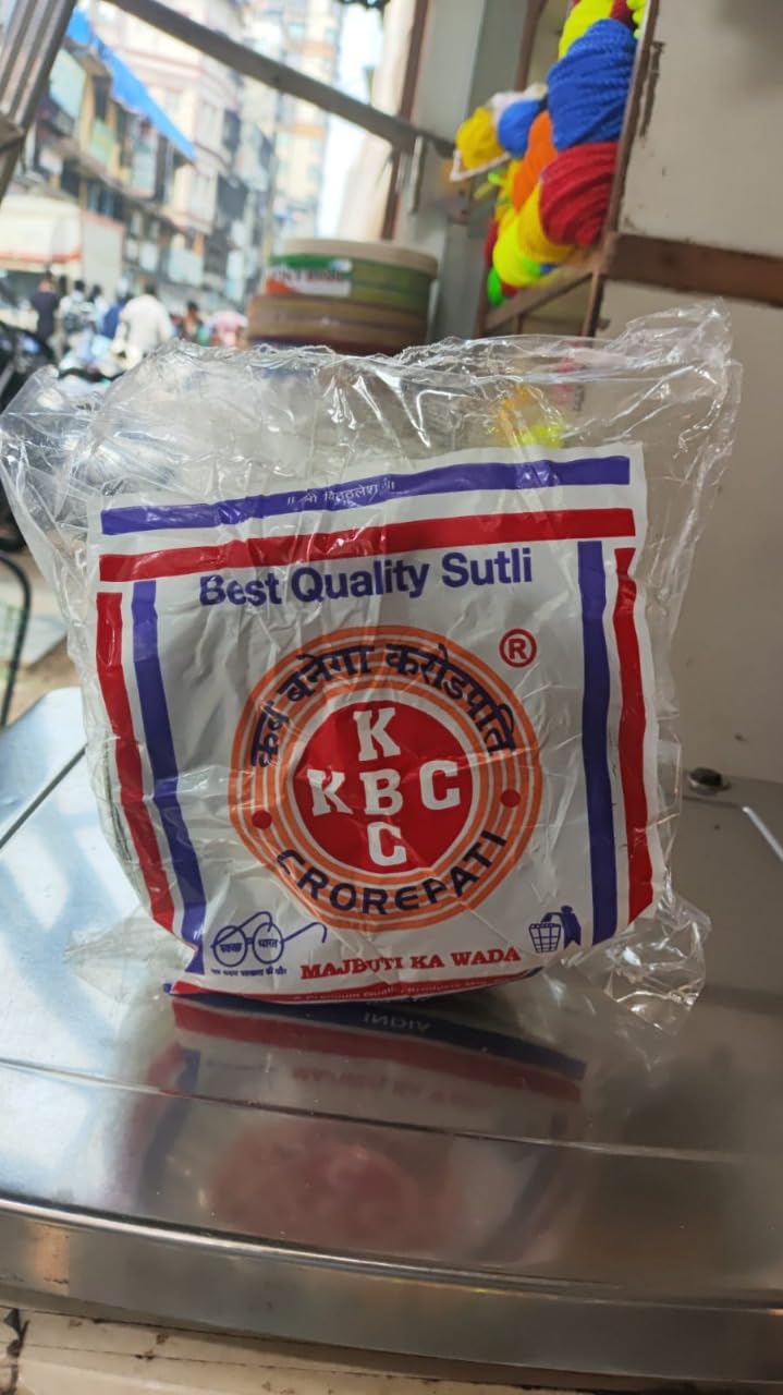 Plastic Binding Rope Roll 400 Meters for Home/Garden and Commercial Use Sutli Dori Thread Cord Twine String Role Bundle for Packaging Boxes, DIY, Tie Plants, Craft, Red - Image 2