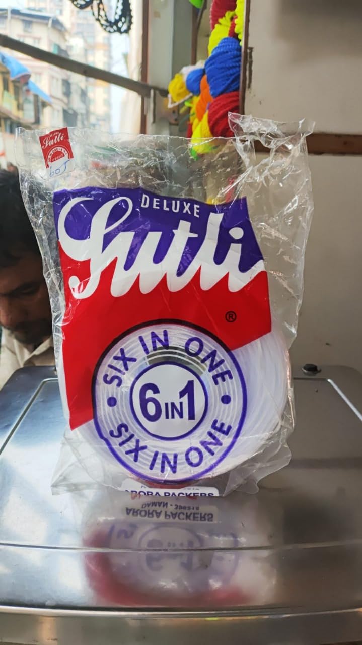 Plastic Binding Rope Roll 400 Meters for Home/Garden and Commercial Use Sutli Dori Thread Cord Twine String Role Bundle for Packaging Boxes, DIY, Tie Plants, Craft, Red - Image 3