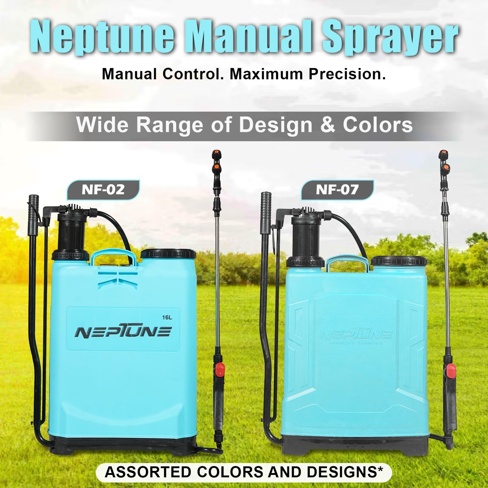 Neptune Simplify Farming NF-02 Manual Knapsack Sprayer | Hand-Operated High-Pressure Pump | 16L Tank Capacity | Telescopic Lance with 3 Nozzles | Ideal for Farming, Gardening & Pesticide Spraying - Image 7