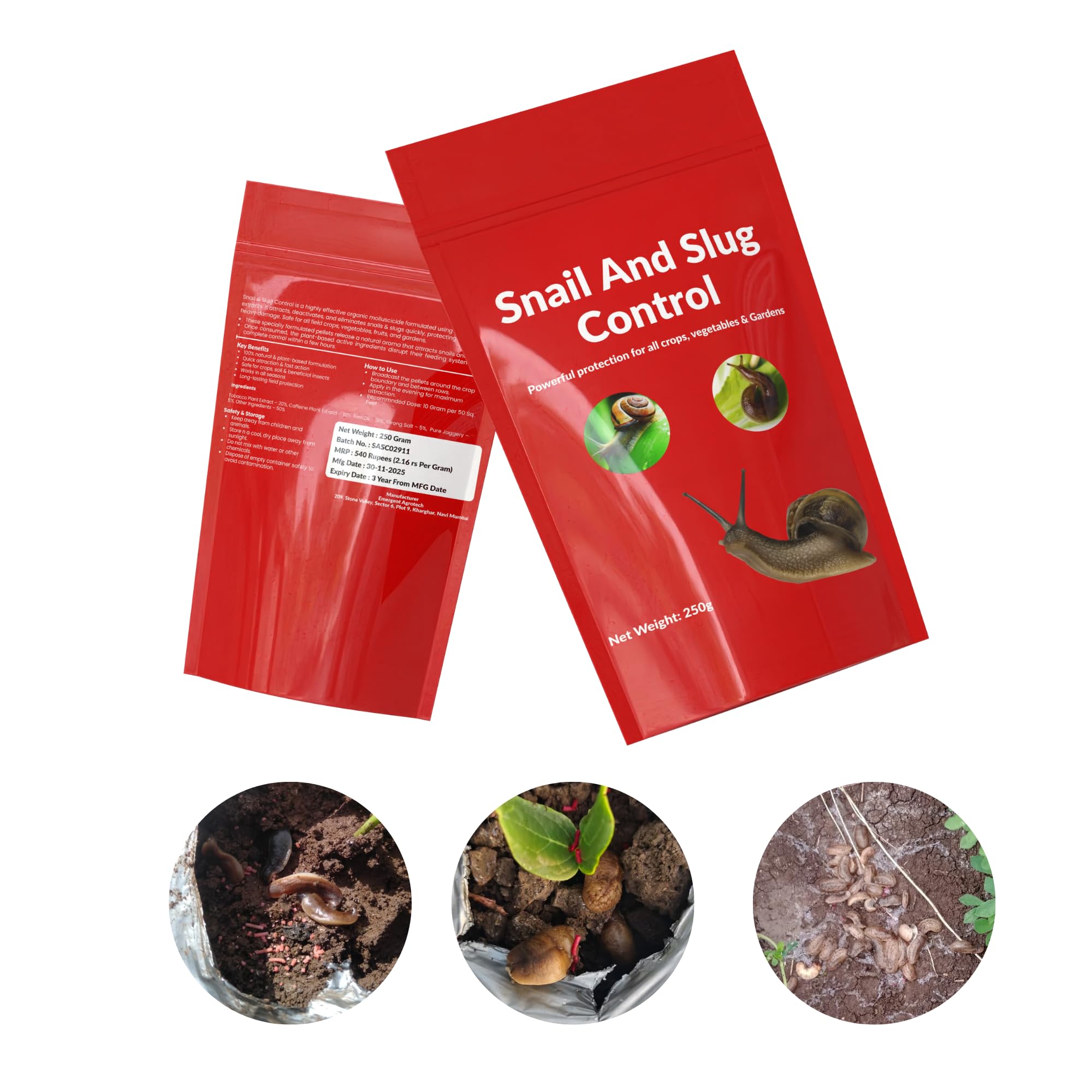 Snail & Slug Control Pellets – Snail Repellent for Home & Garden | Fast Action, 100% Safe & Ultra-Effective | Field Tested on Farms | snail killer for garden - Image 5