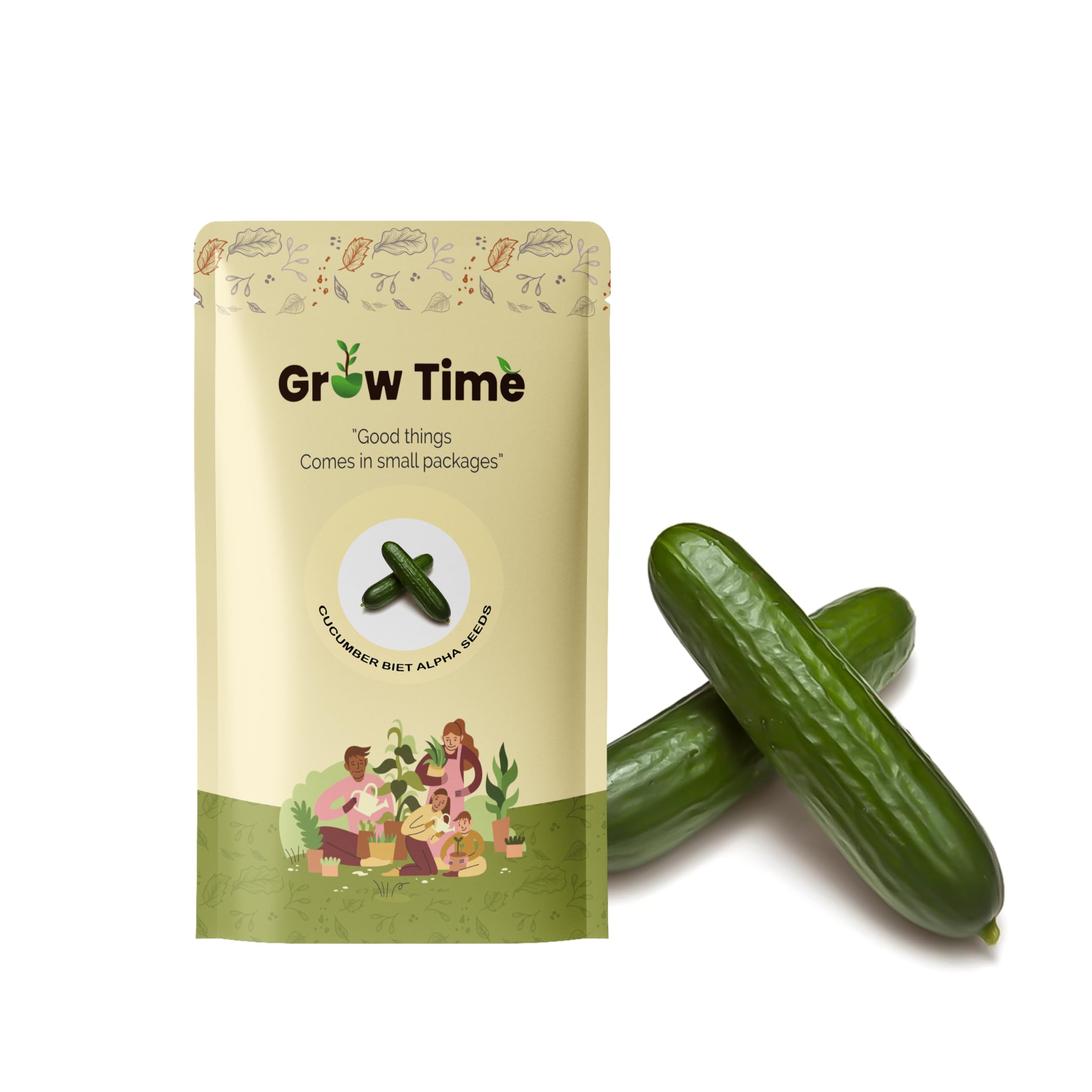 Growtime Cucumber Biet Alpha Seeds | Crisp & Refreshing Cucumbers for Easy Home & Kitchen Gardening | Fast-Growing, High Yield Seeds
