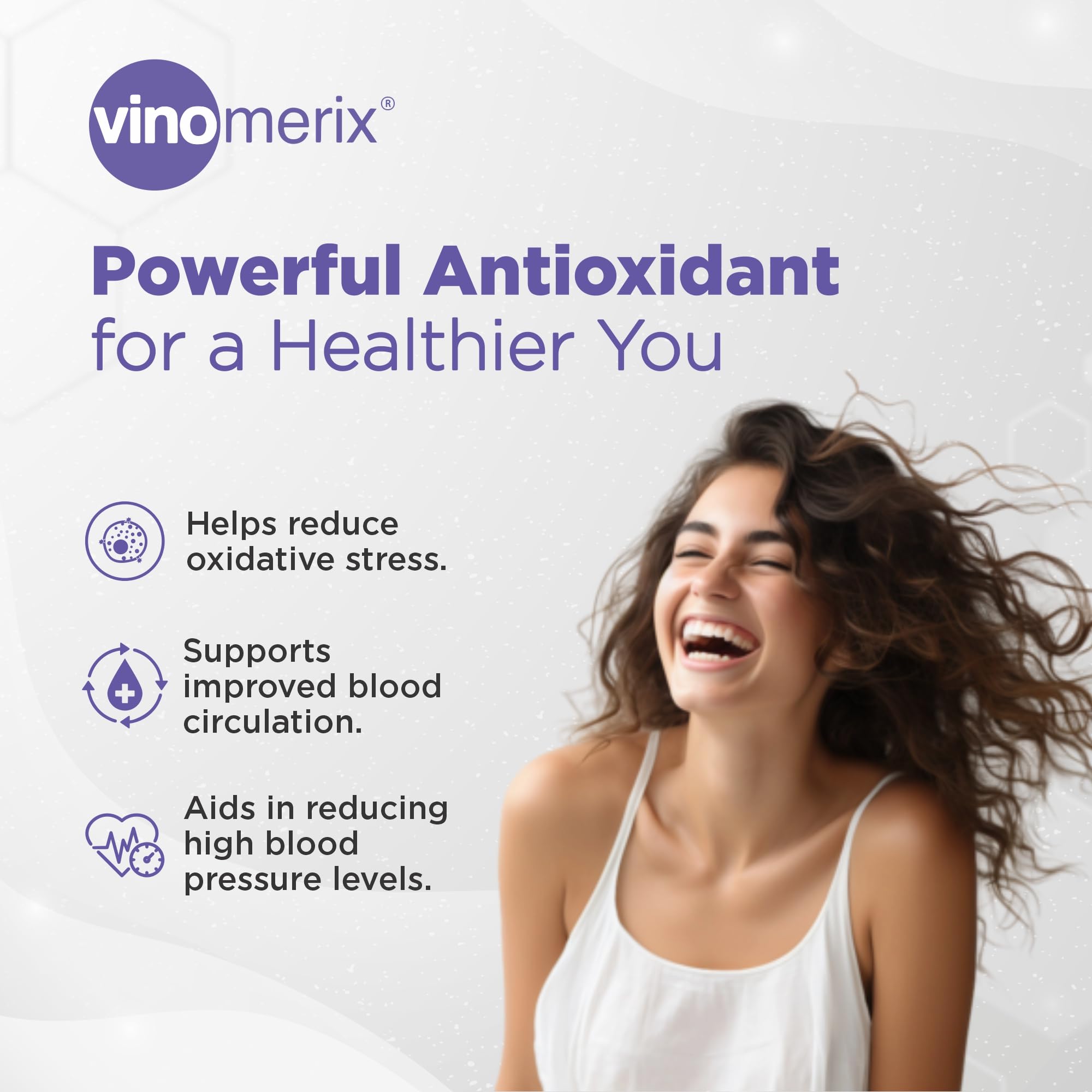 Vinomerix - Antioxidant, Grape seed extract | Helps in reducing blood pressure, oxidative stress and improve blood circulation | No Paraben | 600 mg - 60 Veg Capsules - Image 5