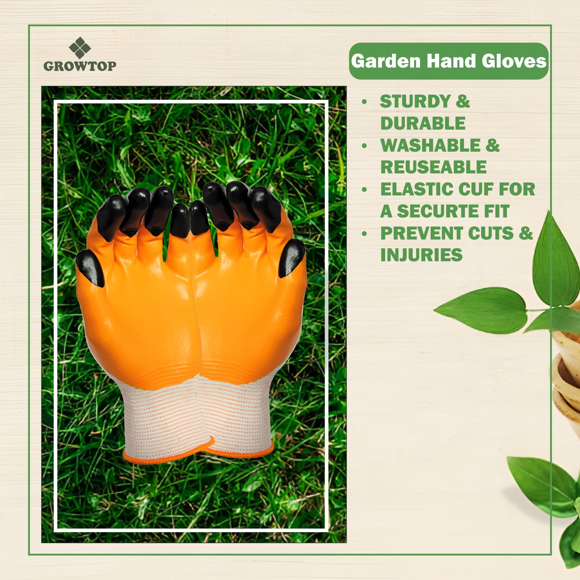 GROWTOP Garden Tool Set Combo with Flower Cutter Heavy Gardening Cut Tool with Garden Tool Set(Wooden Handle and Black Metal) (with Cutter) - Image 3