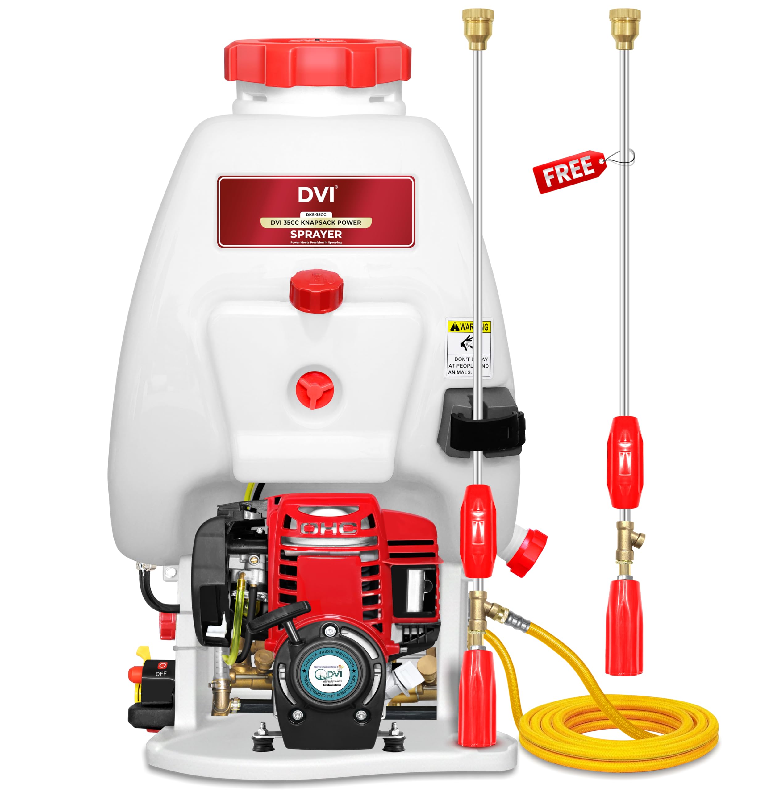 DVI KNAPSACK|Backpack Sprayer 35cc 4 Stroke Petrol Engine 25 LTR Tank Capacity Used for Spray Pesticides in Agriculture, insecticides, Commercial Buildings, Apartments, Sports Fields, Sanitization