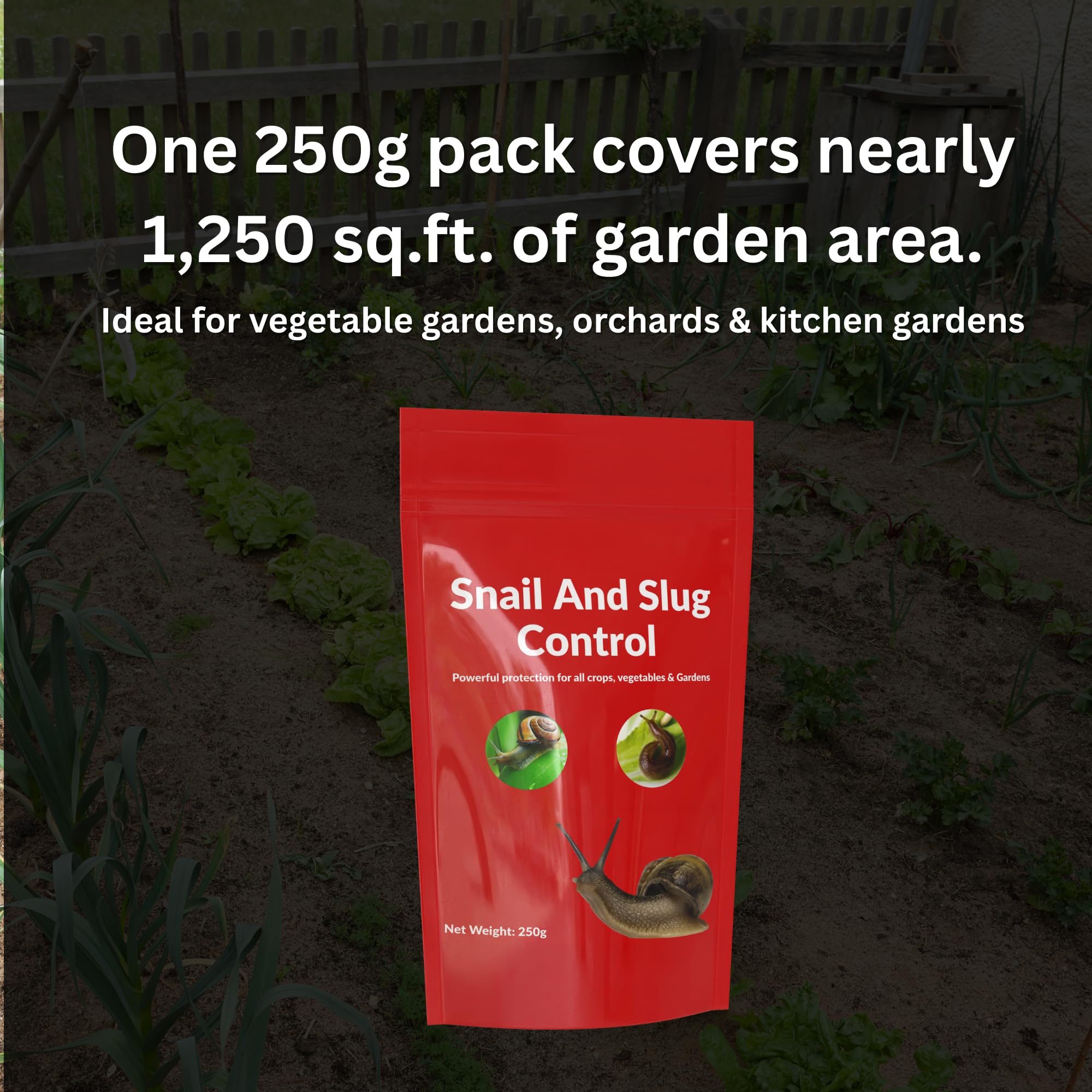 Snail & Slug Control Pellets – Snail Repellent for Home & Garden | Fast Action, 100% Safe & Ultra-Effective | Field Tested on Farms | snail killer for garden - Image 4