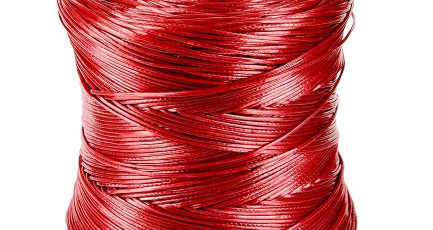 Plastic Binding Rope Roll 400 Meters for Home/Garden and Commercial Use Sutli Dori Thread Cord Twine String Role Bundle for Packaging Boxes, DIY, Tie Plants, Craft, Red