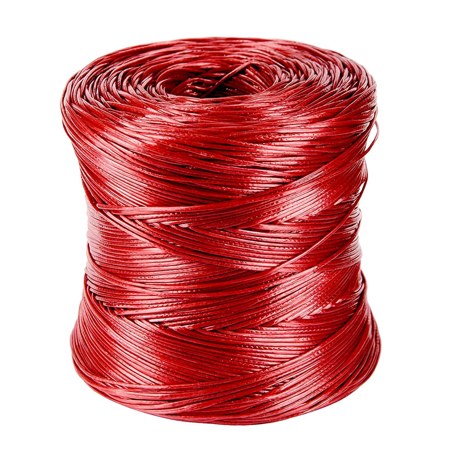 Plastic Binding Rope Roll 400 Meters for Home/Garden and Commercial Use Sutli Dori Thread Cord Twine String Role Bundle for Packaging Boxes, DIY, Tie Plants, Craft, Red